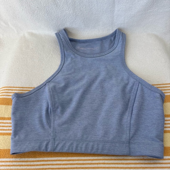 Outdoor Voices Other - Outdoor Voices Heather Blue longline bra / Crop Top
